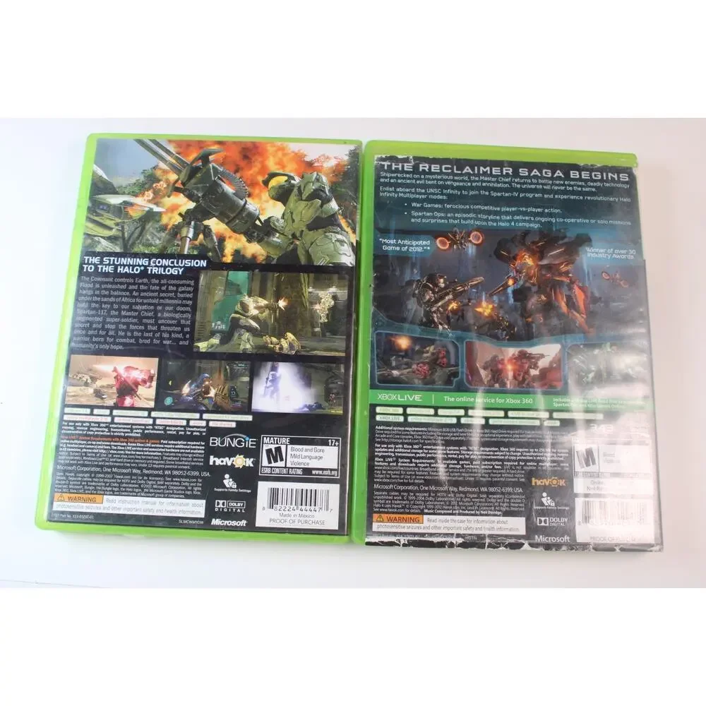 2 game lot/bundle: Halo 3 + Halo 4 (Microsoft Xbox 360) Authentic, tested/works